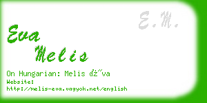 eva melis business card